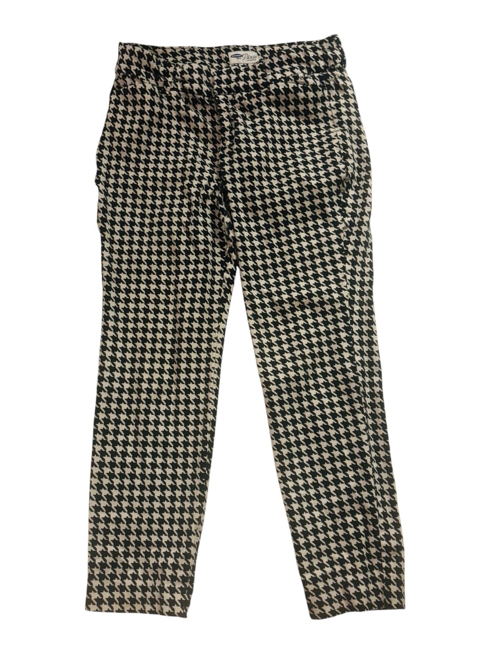 Old Navy Sz 4 Pixie Ankle Pants Navy White Stretch Secret Pocket